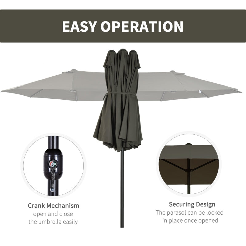 15' Double-Sided Patio Umbrella