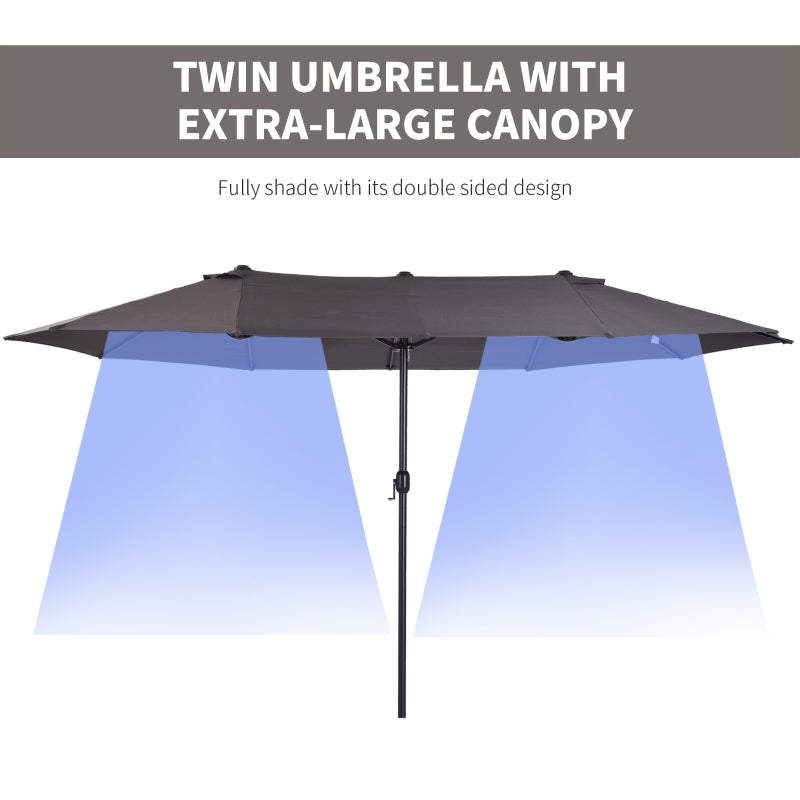 15' Double-Sided Patio Umbrella