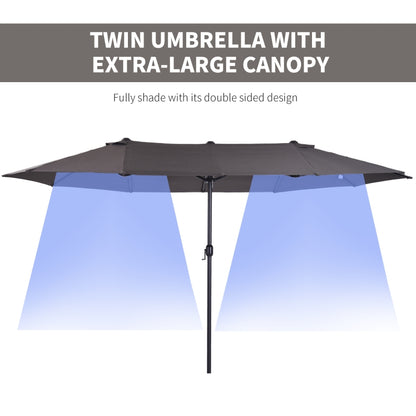 15' Double-Sided Patio Umbrella