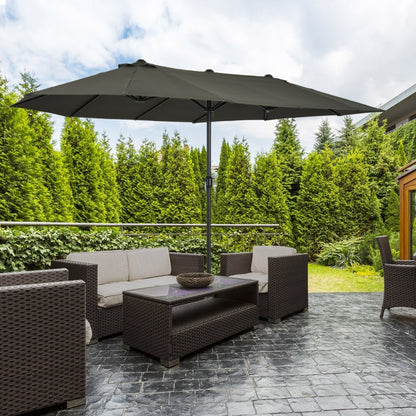 15' Double-Sided Patio Umbrella