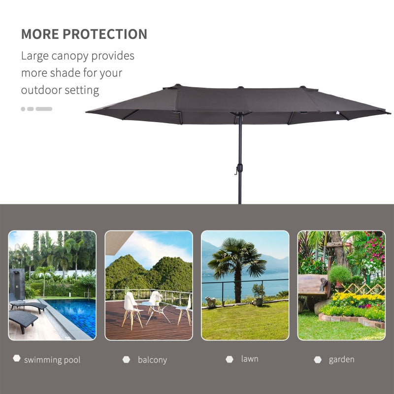 15' Double-Sided Patio Umbrella