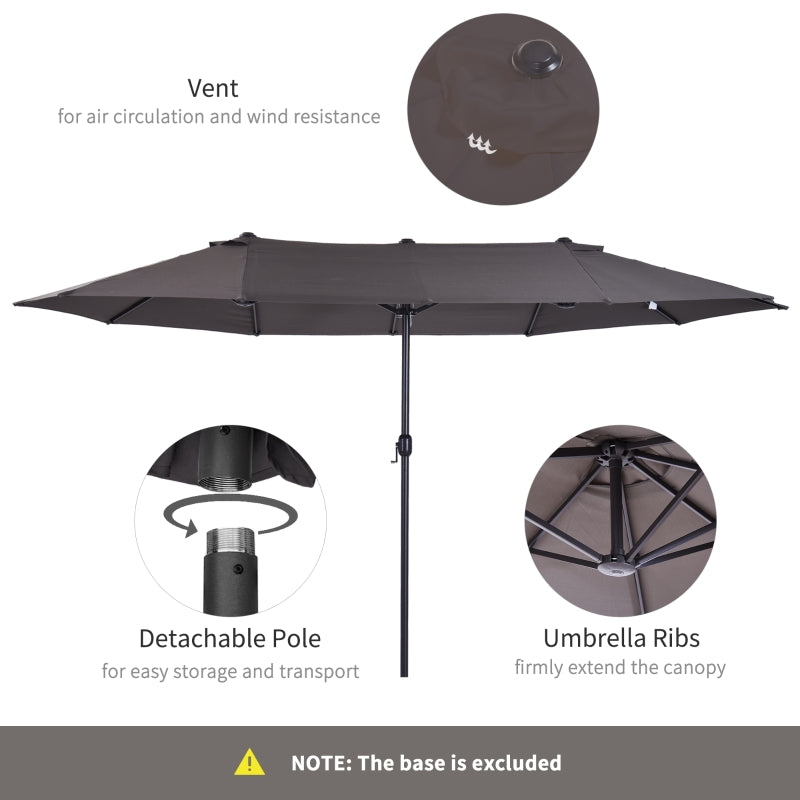 15' Double-Sided Patio Umbrella