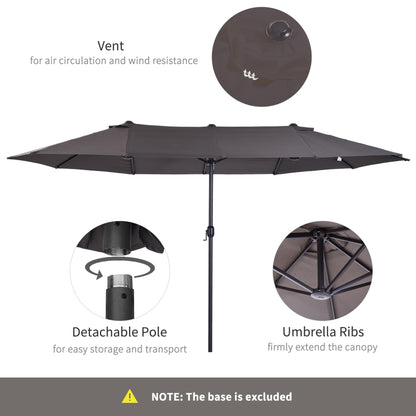 15' Double-Sided Patio Umbrella