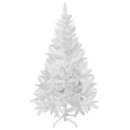 5ft  Artificial Christmas Tree with Pine Realistic Branches, Auto Open, for Indoor Decoration, White