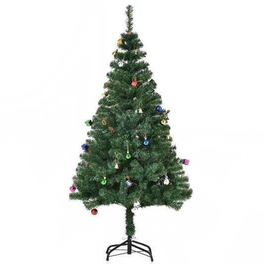 5ft Green Christmas Tree Artificial Xmas Holidays Party with Decoration Ornament